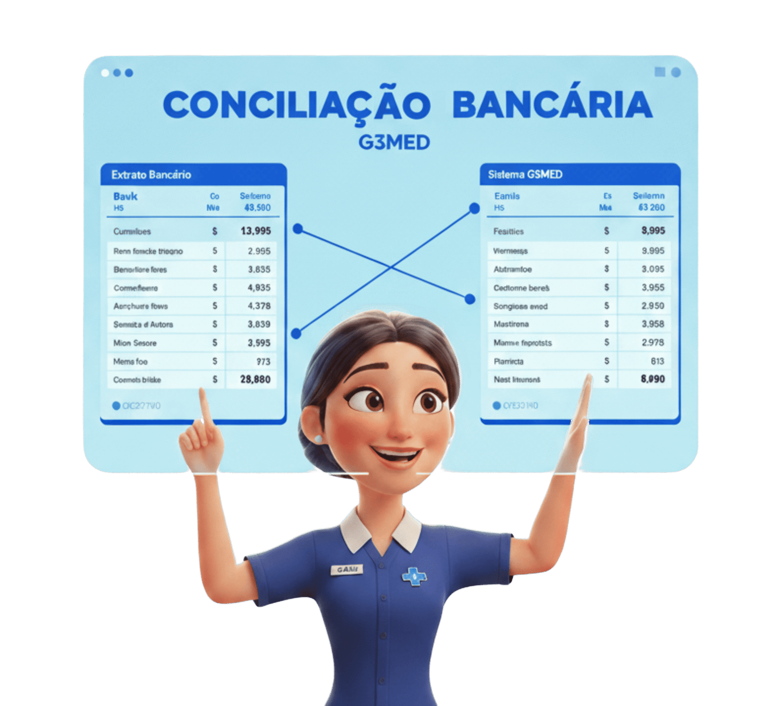 Tela do Conciliador Bancário G3MED